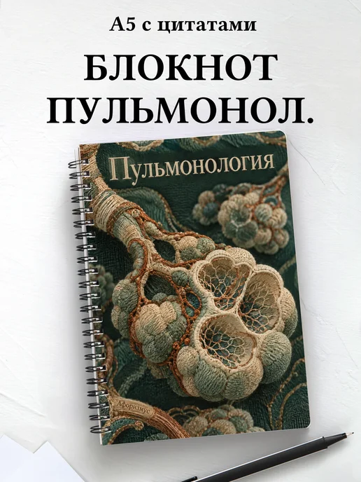 Блокнот Пульмонология с мотивирующими цитатами