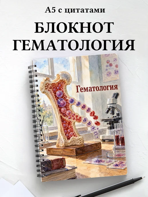 Блокнот Гематология с мотивирующими цитатами