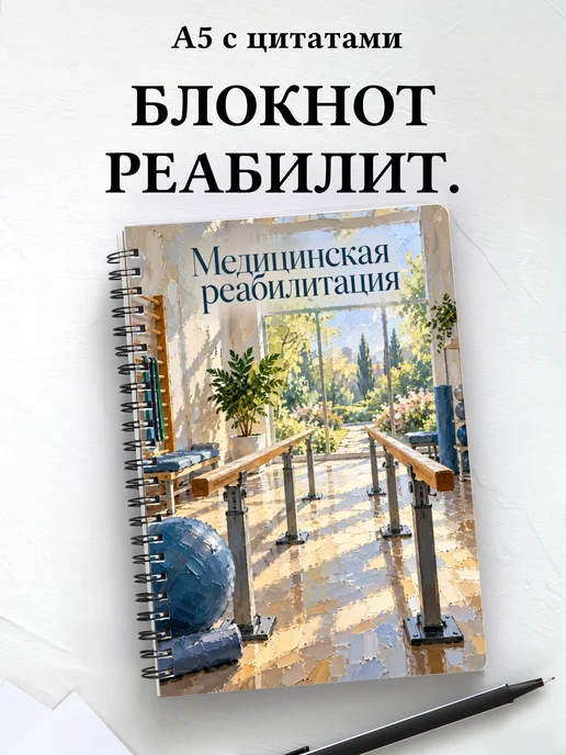 Блокнот Медицинская реабилитация с мотивирующими цитатами