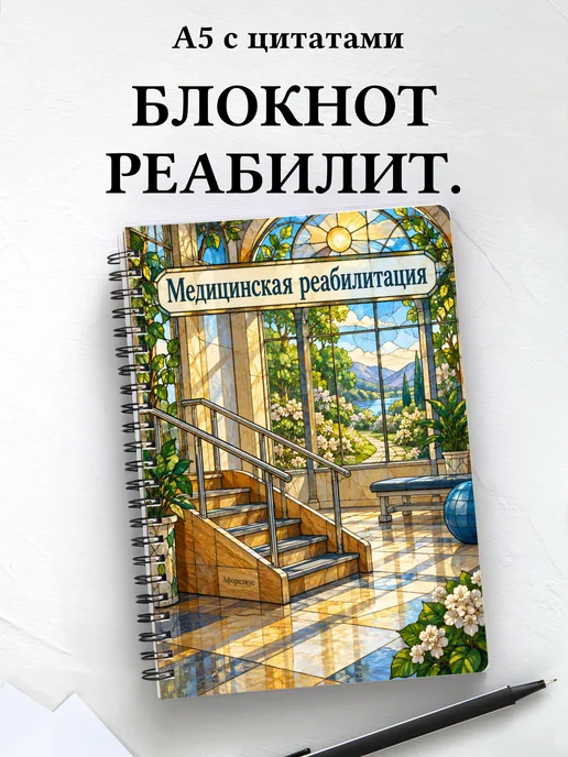 Блокнот Медицинская реабилитация с мотивирующими цитатами