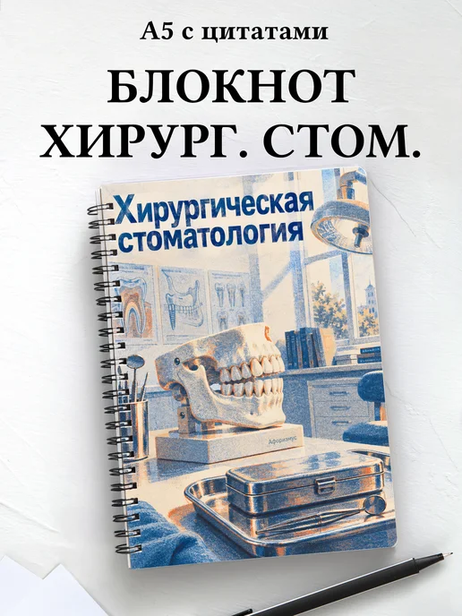 Блокнот Хирургическая стоматология с мотивирующими цитатами