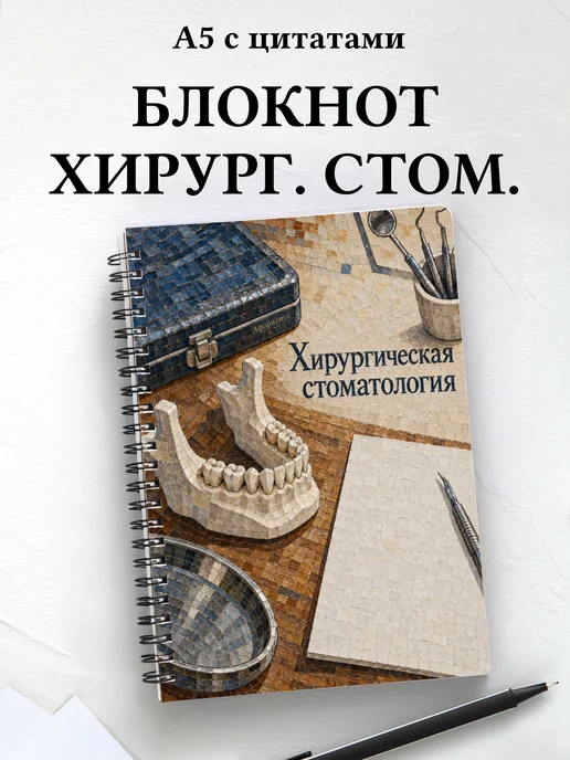 Блокнот Хирургическая стоматология с мотивирующими цитатами