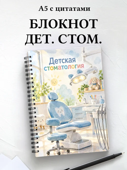 Блокнот Детская стоматология с мотивирующими цитатами