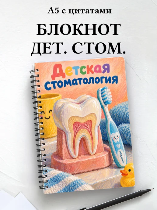 Блокнот Детская стоматология с мотивирующими цитатами