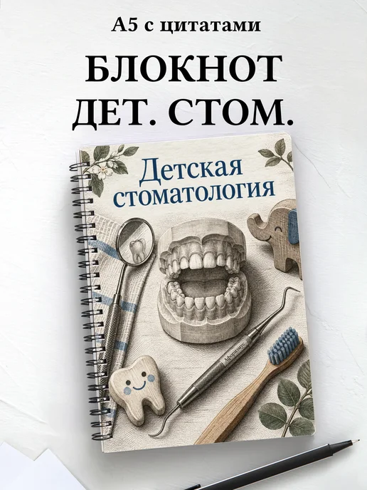 Блокнот Детская стоматология с мотивирующими цитатами