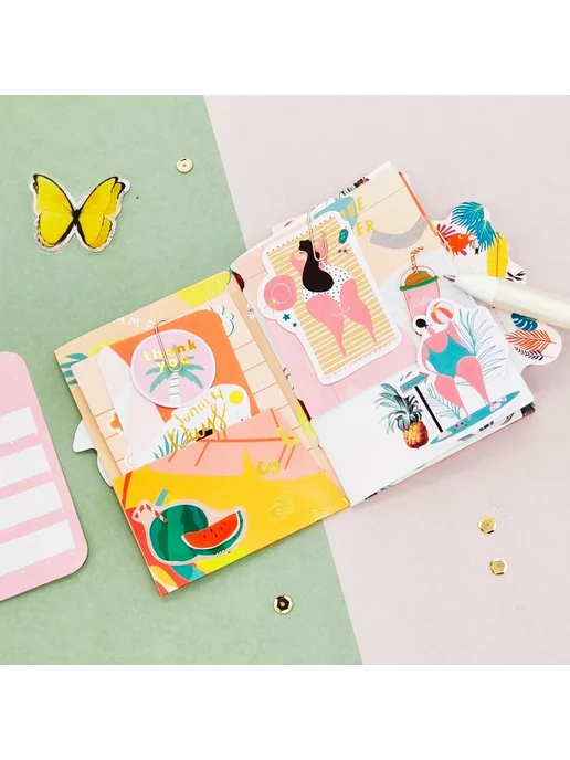 The Creative Path Набор для скрапбукинга "Aloha Summer" Diec, розовый, фото 6