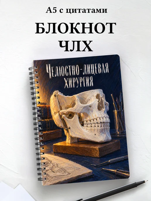Блокнот Челюстно-лицевая хирургия с мотивирующими цитатами