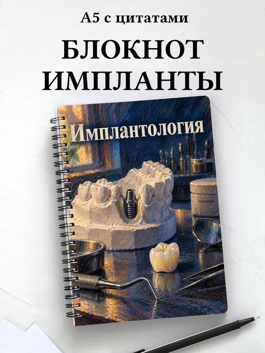 Блокнот Имплантология с мотивирующими цитатами