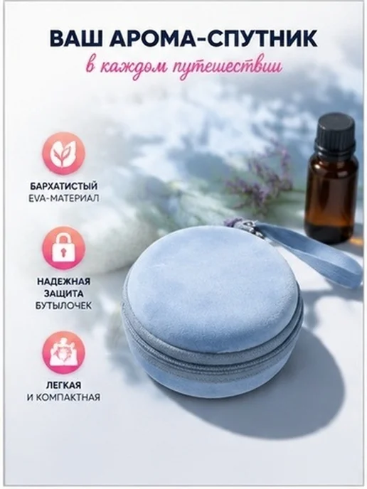 Синий футляр для хранения эфирных масел из эва, синий, фото 2