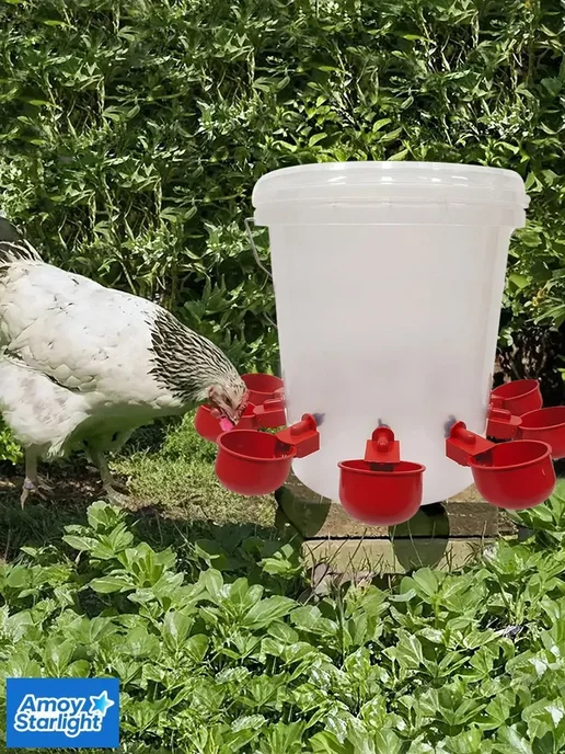 Поилка для кур, 10 мисок, прозрачная, вариант, фото 2