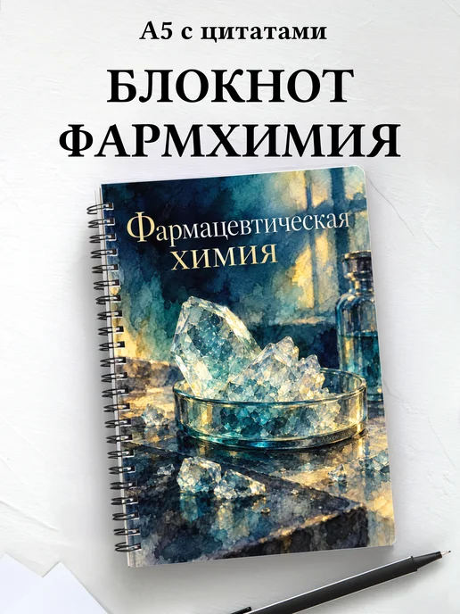Блокнот Фармацевтическая химия с мотивирующими цитатами