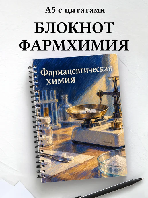 Блокнот Фармацевтическая химия с мотивирующими цитатами