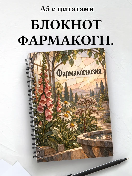 Блокнот Фармакогнозия с мотивирующими цитатами