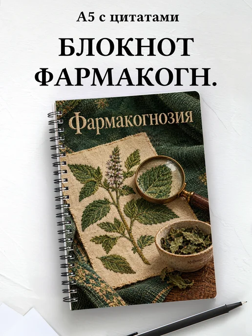 Блокнот Фармакогнозия с мотивирующими цитатами