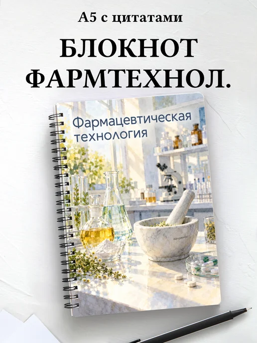 Блокнот Фармацевтическая технология с мотивирующими цитатами