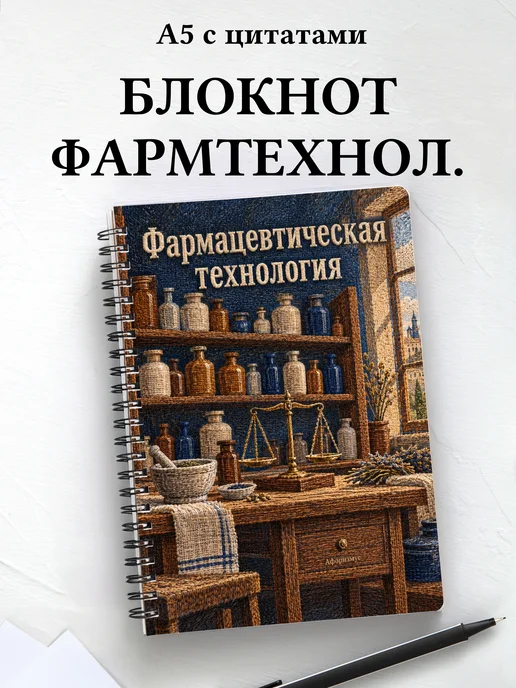 Блокнот Фармацевтическая технология с мотивирующими цитатами