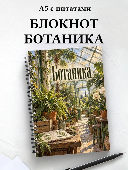 Блокнот Ботаника с мотивирующими цитатами