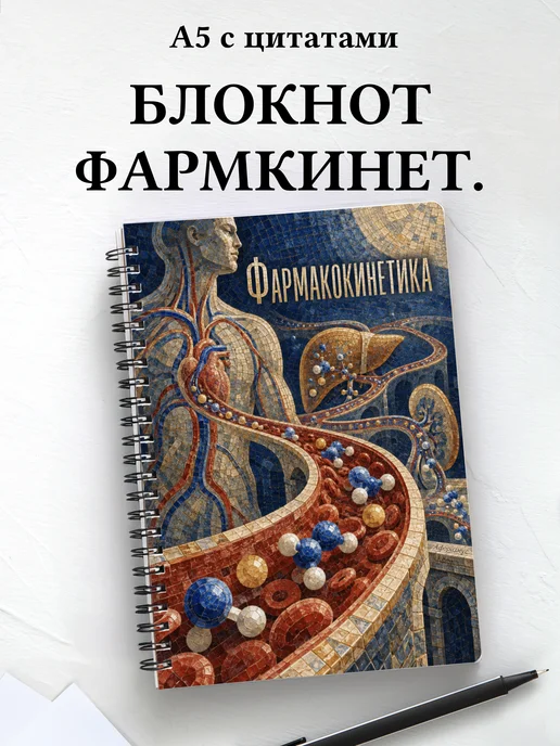 Блокнот Фармакокинетика с мотивирующими цитатами
