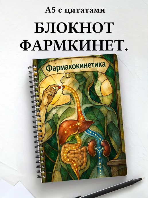 Блокнот Фармакокинетика с мотивирующими цитатами
