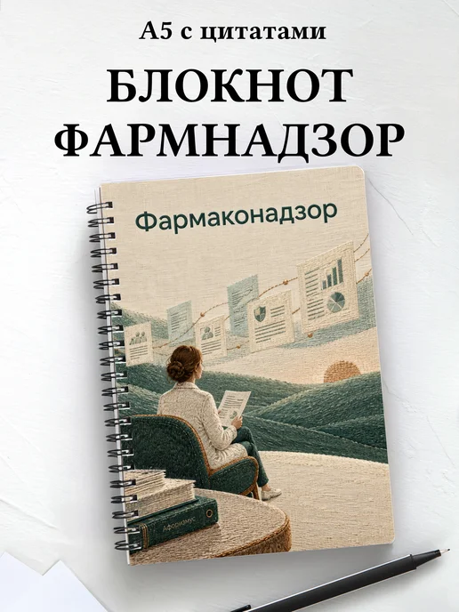 Блокнот Фармаконадзор с мотивирующими цитатами