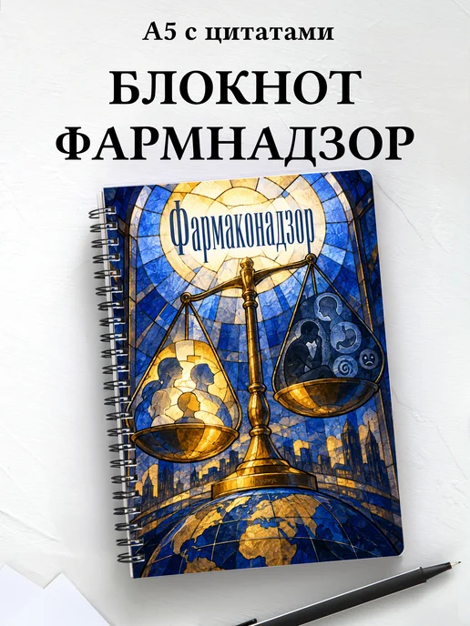 Блокнот Фармаконадзор с мотивирующими цитатами
