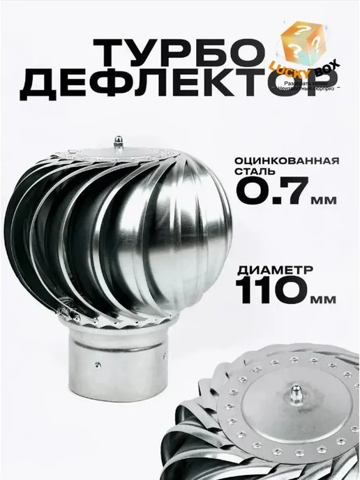 Дефл. турбинный нерж. 110мм, вариант, фото 4