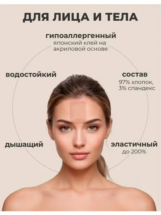 Медицинский тейп Rr бежевый 7,5см 5м, 5 м, фото 3