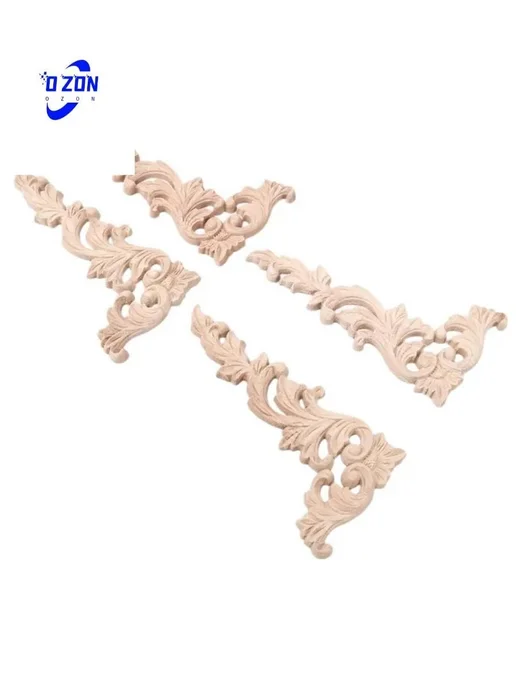 4 резных деревянных накладки для углов, 16x8x0.8 см, 16x8x0.8 см, фото 2