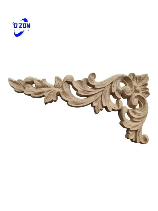 4 резных деревянных накладки для углов, 16x8x0.8 см, 16x8x0.8 см, фото 4