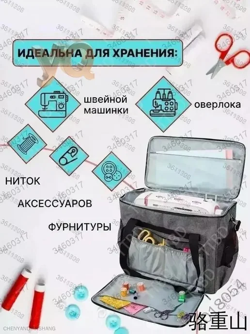Сумка для швейной машины из оксфорда 600, вариант, фото 5