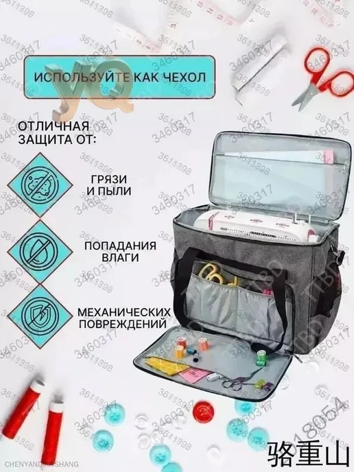 Сумка для швейной машины из оксфорда 600, вариант, фото 6