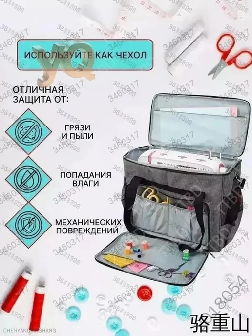 Сумка для швейной машины из оксфорда 600, вариант, фото 7