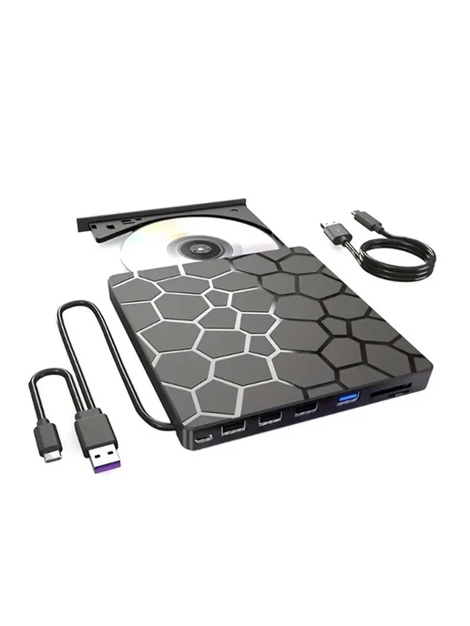 Внешний DVD RW привод USB 3.0 Type C 7 в 1 интер, вариант