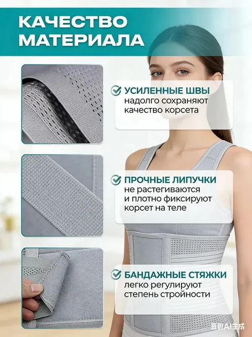 Ортопедический пояс для спины 4XL, поддерживающий корсет, вариант, фото 3