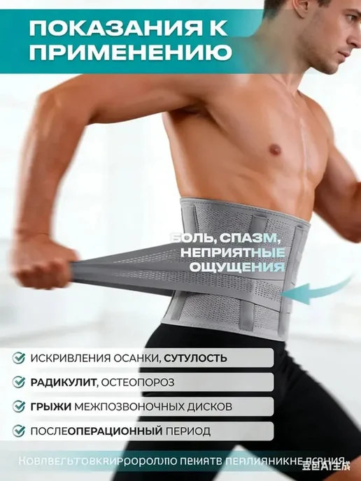Ортопедический пояс для спины 4XL, поддерживающий корсет, вариант, фото 7