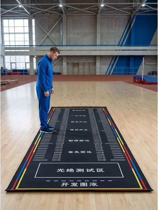 Спортивный коврик для прыжков в длину 80×320 см с разметкой, 80x320 см, фото 2