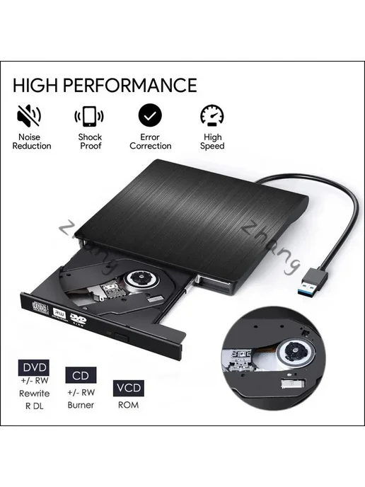 Внешний DVD-RW CD-плеер с USB 3.0 для ПК и Mac, вариант