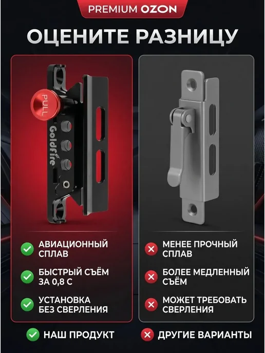 Регулируемый алюминиевый кронштейн для огнетушителя, вариант, фото 4