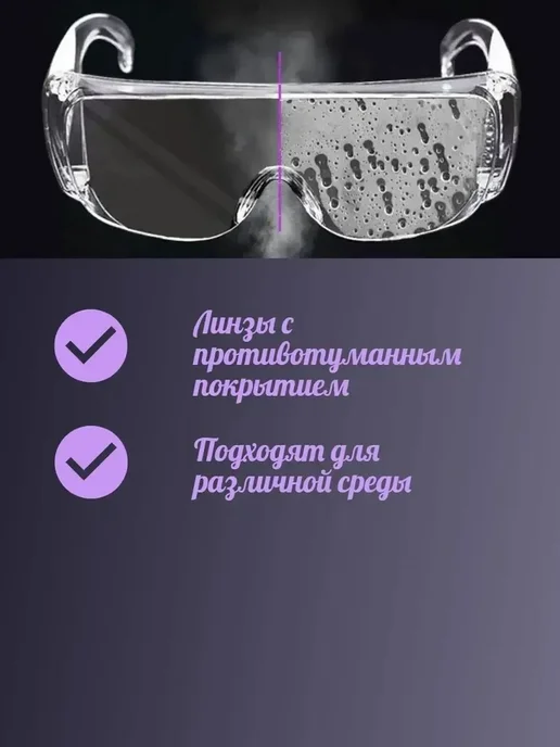 УФ-очки защитные прозрачные для LED наращивания ресниц, вариант, фото 3