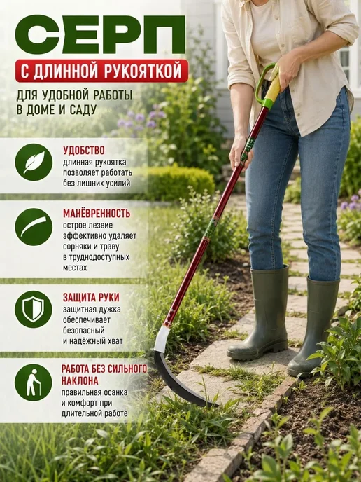 Коса, лезвиеВысокоуглеродистая сталь,17.5см, лезвиеВысокоуглеродистая 17.5см, фото 2
