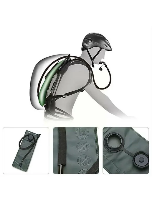 Тактический гидратор 2,5 л зеленый, 2,5 л, черный, фото 5