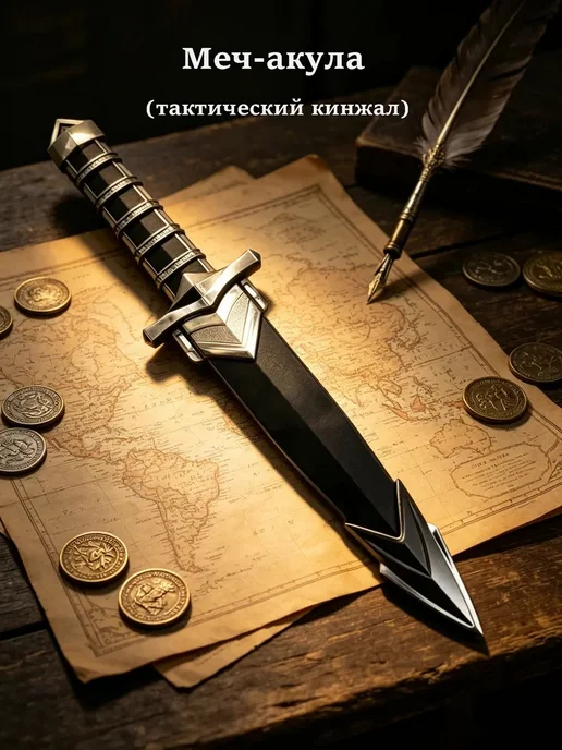 Сувенирный тактический кинжал-акула, 27 см, вариант