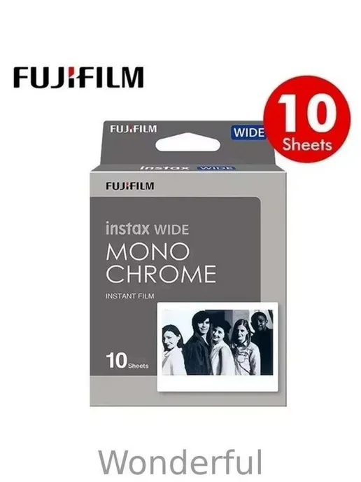 Картридж Fujifilm Instax Wide монохромный, 10 снимков, вариант, фото 2