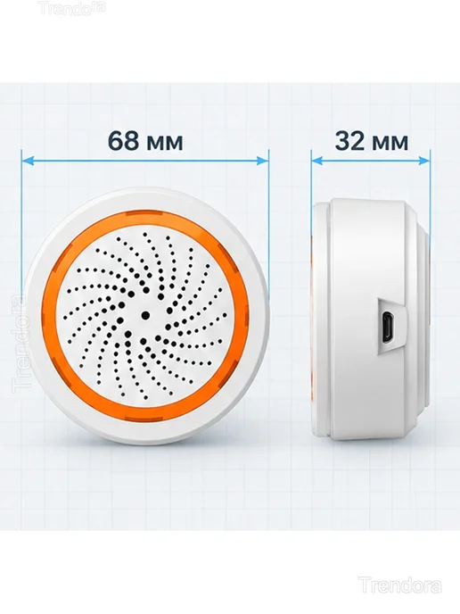 Умная сирена Zigbee Tuya датчик для дома, фиолетовый, фото 5