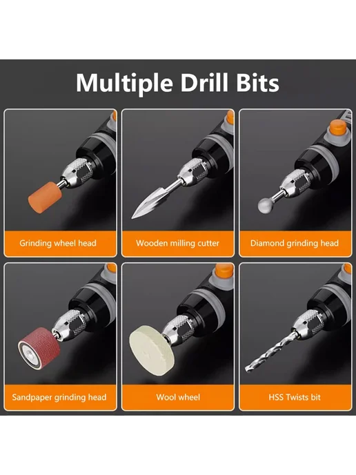 dutoofree Беспроводная дрель Dremel 35 Вт 3 скорости Drill, 35 Вт, фото 7