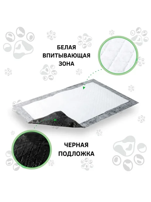 WC IN BLACK EDITION Пеленка-туалет 60*40 для животных с, 60x40, фото 2