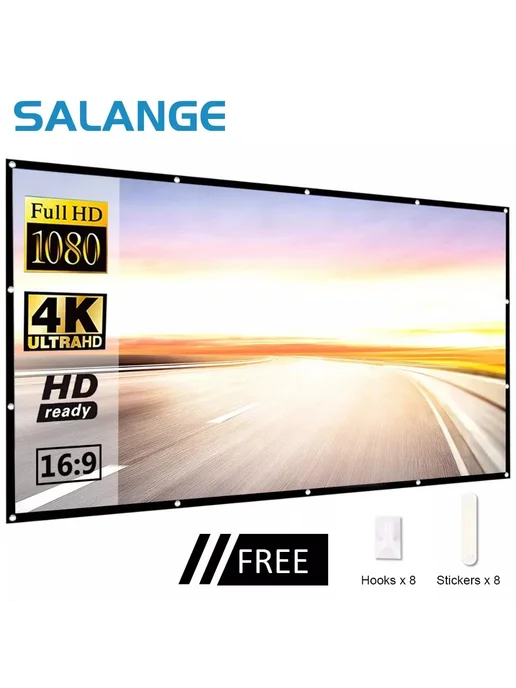 Salange Портативный проекционный экран 100-150 дюймов матовы, вариант