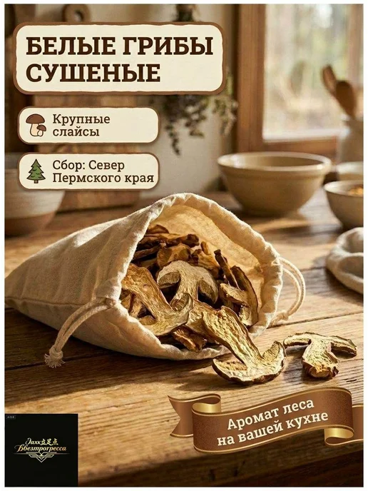 Гриб БЕЛЫЙ сухой 100г в коробке 100 шт, 100 г, 500 шт
