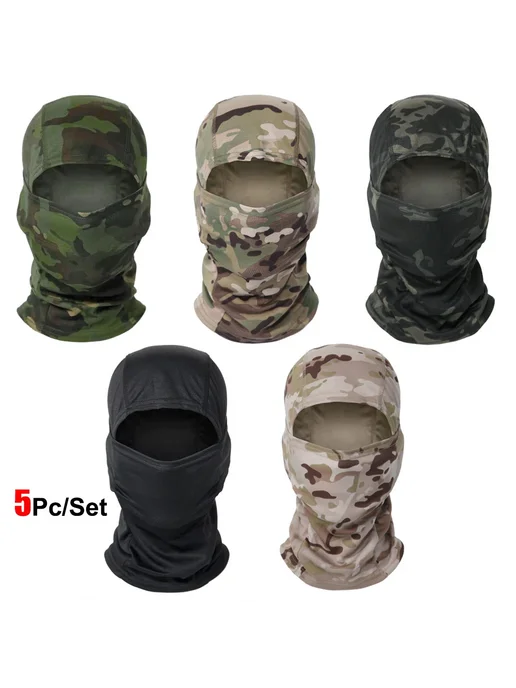 Нет бренда Полиэстерная балаклава-шарф для велоспорта Бежевый, Desert D, 5pcs-05