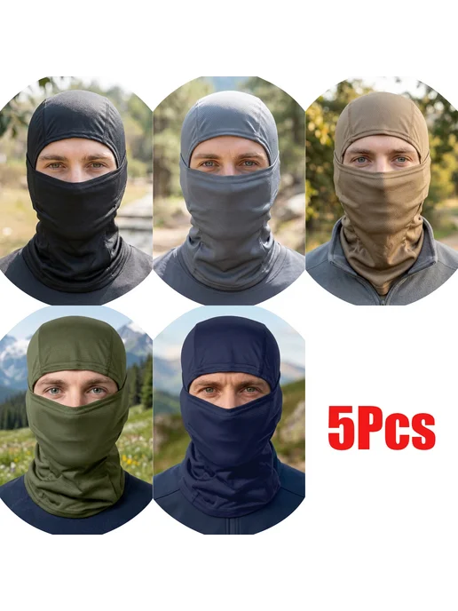 Нет бренда Полиэстерная балаклава-шарф для велоспорта Бежевый, Desert D, 5pcs-07